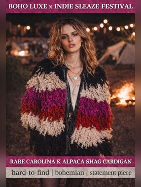 Carolina K Alpaca Shag Cardigan | Indie Sleaze Boho Luxe Festival